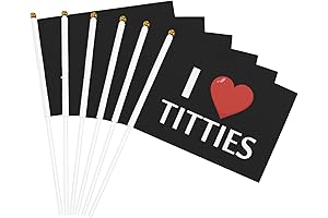 I Love Titties: Mini Handheld Flags for Expression