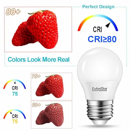EXTRASTAR E27 LED Light Screw Bulb 6W, Warm White 3000K Energy Saving, 42W Equipment, Golf Ball Bulbs, 510LM, Non-Dimmable, 3 Count - Image 6