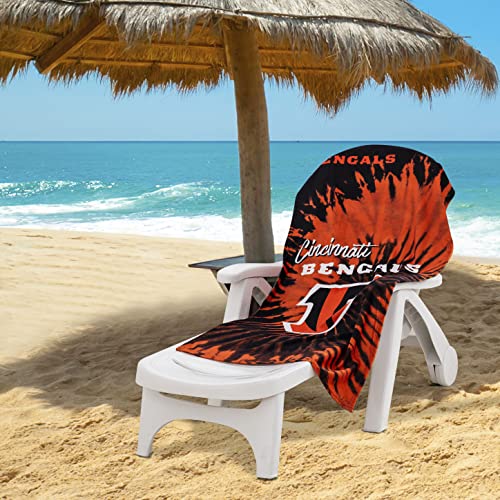 Image of Northwest NFL Cincinnati Bengals Unisex-Adult Beach Towel, 30 inch x 60 inch, Psychedelic