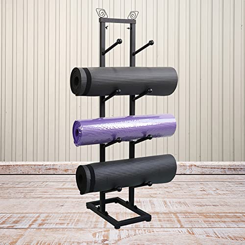 Suporte de Tapete de Ioga Suportes de Almofada de Pilates de Metal com Almofadas de Pé Antiderrapant
