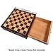 Vada Burl Wood Inlaid Chess Cabinet with Drawer, Medium 13 x 13 Inch Set, Board Only, No Pieces