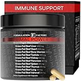 Formulation Factory Beef Liver Capsules - 10-in-1 Primal Powder Beef Organ Supplement for Men & Women with Bone Marrow & Beef Testicle - Grass Fed Ancestral Health - 120 Capsules, 2 Month Supply