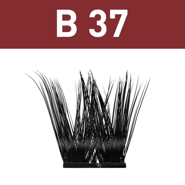 Miniatura 8 de Extensiones de pestañas en racimo B37, rizado D, 72 racimos de pestañas B&Q LASH, extensiones de pestañas anime, extensiones de pestañas suaves y