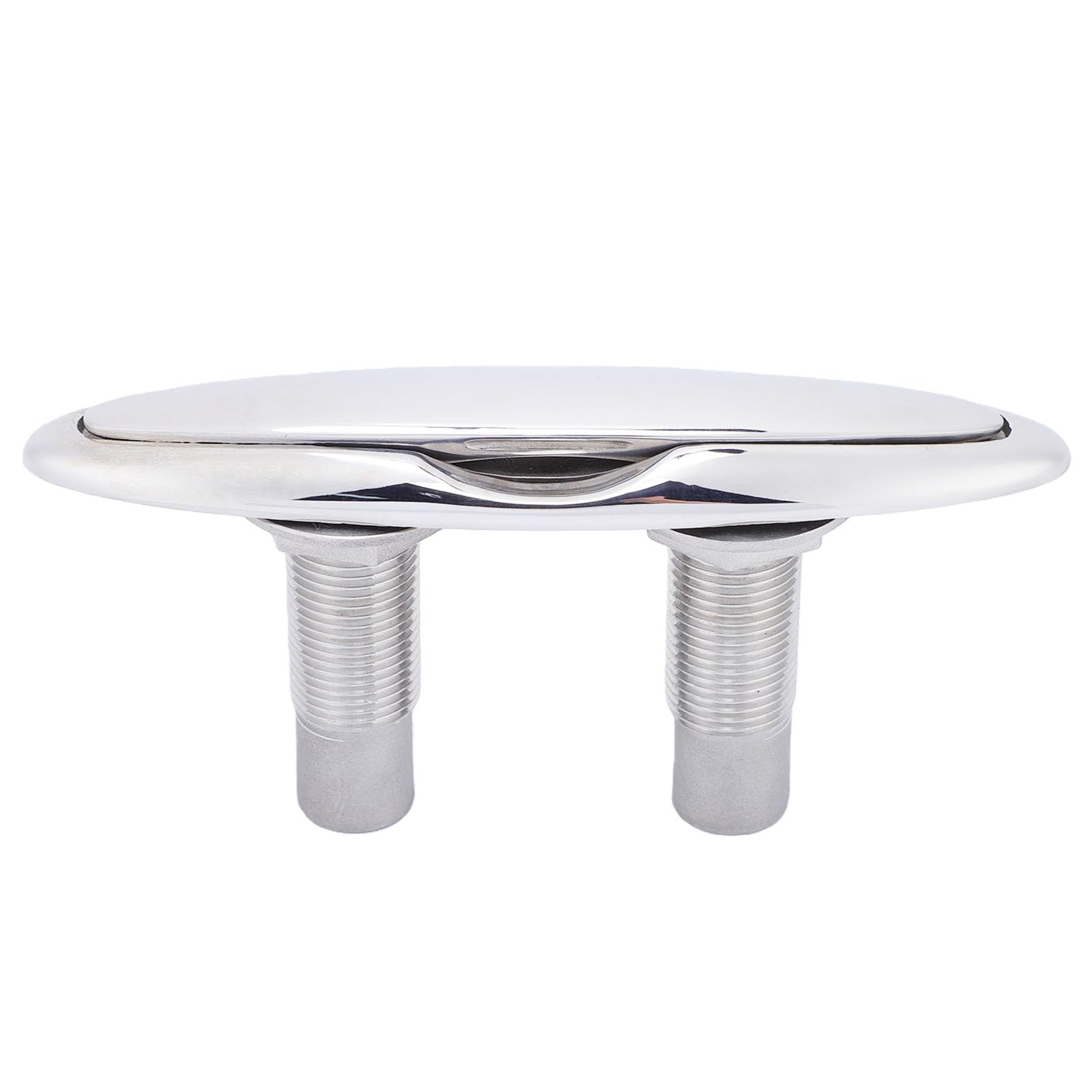 6-Zoll-Pull-Up-Klampe für Boote, bündig montierte, einziehbare Dock-Klampe aus Edelstahl mit Trägerplatte und Sicherungsmuttern. Hochglanzpolierte Pop-Up-Klampe aus 316 in