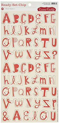 Cosmo Cricket Red Robin Ready Set Chipboard Stickers, 6-Inch-by-12-Inch