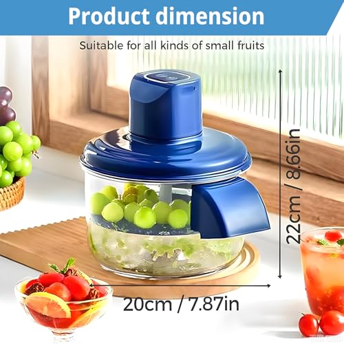 DSXVJHD Electric Grape Peeling Machine, Rechargeable Automatic Garlic Fruit Aid Peeler for Home Kitchen Use, Multifunctional Small Fruit Tomato Skin Remover Tool with 5 Stainless Steel Blades - Image 3