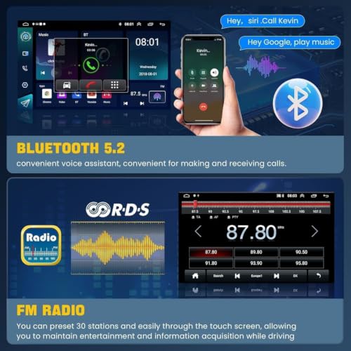 Image of (8Core + 64GB) 10.1 Inch QLED Touch Screen Car Radio for Jeep Wrangler 2015 2016 2017 with Carplay and Android Auto,Android 13 Jeep Wrangler Stereo Support Bluetooth,WiFi,GPS,FM Radio,Backup Camera