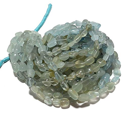 BEADS GEMSTONE Aquamarine Tumbles, Aquamarine Beads, Aquamarine Nuggets, Wholesale Gemstones, 10mm To 8mm, 15 Inch Strand Code-HIGH-50576