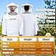 Flexzion Imkerjacke, Premium Imkeranzug Pullover Mantel Outfit mit schützender Schleierkittel Kapuze, für Anfänger & gewerbliche Imker, L Weiß