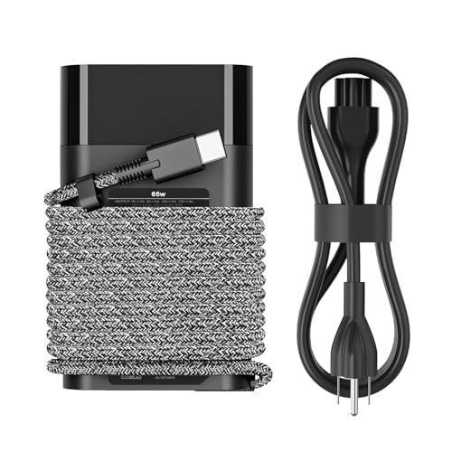 DJW 65W USB C Laptop Charger Compatible with HP Spectre x360,Envy,Elitebook x360,Pavilion, Elite x2,Chromebook,Omnibook,Dragonfly,Zbook,ProBook Travel Computer Charger USB Type C AC Power Adapter