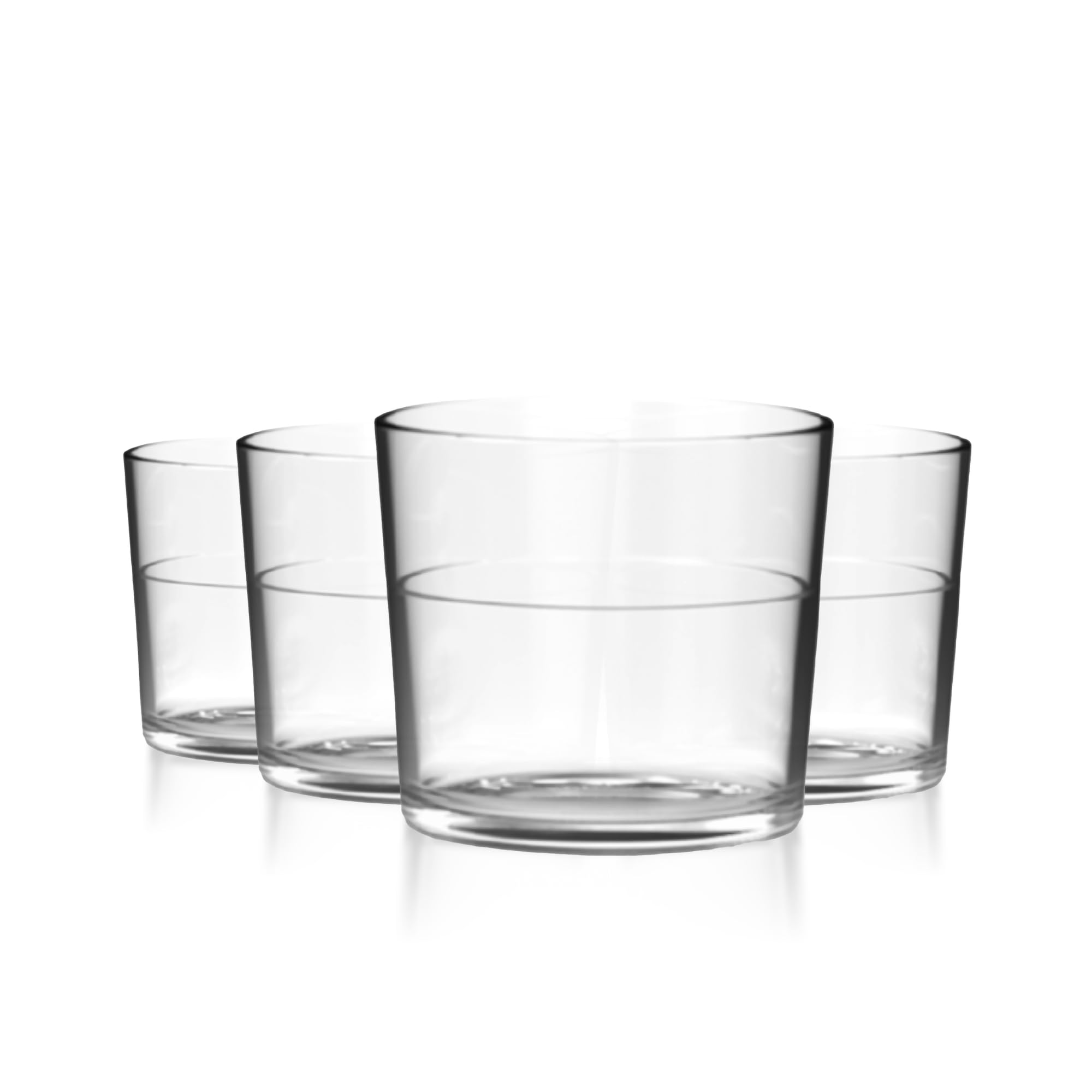 DRINIQUE Unbreakable Rocks Glasses – Set Of 4 Shatterproof Tritan Plastic Cups | 10oz Cocktail & Whiskey Glasses - View #3