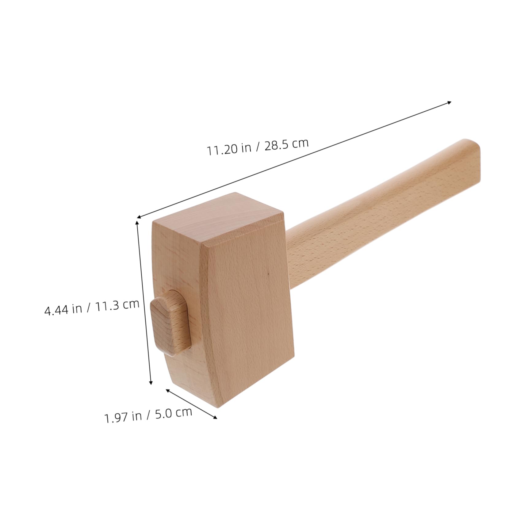 LIFKOME Elegant Beechwood Hammer Woodworking Hammer Leather Handle Multi-use Tool for Diy Projects Professionals