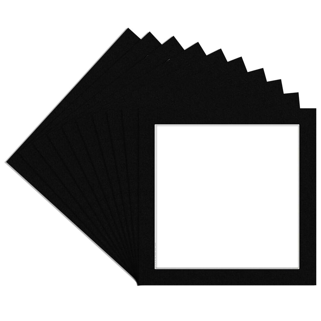 Alison Kingsgate 50X50CM Picture Mounts for 40X40CM Aperture – Precision Cut Cardboard Photo Mounts – Ideal for Frames, Posters, Prints, Artwork & Certificates – (Pack of 10) — image 1
