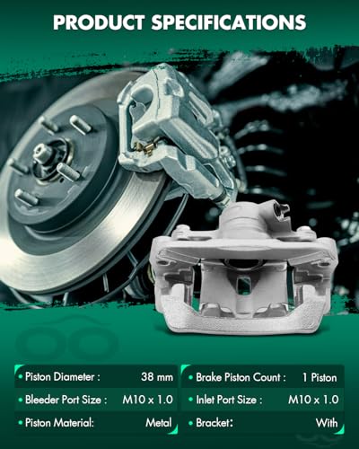 Image of SCITOO Rear Left Brake Caliper With Bracket 19B3425 Compatible For Subaru Forester 2009-2013 For Subaru Impreza 2008-2014 For Subaru WRX 2015-2018