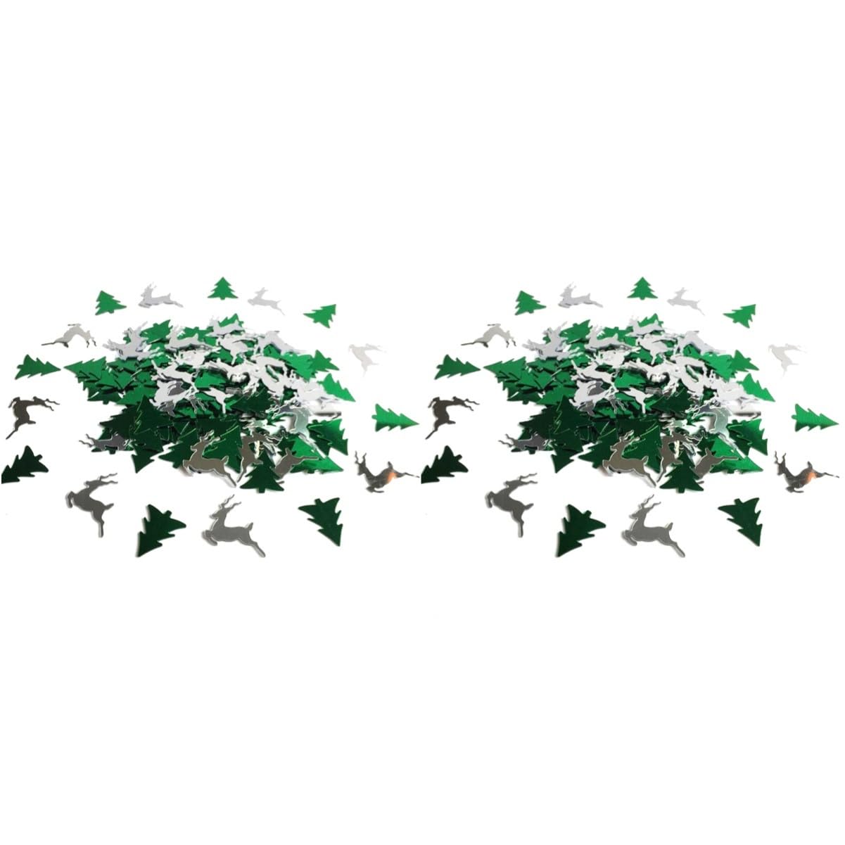 świąteczna świecąca girlanda, Delight 2 szt. Wesołych Świąt konfetti Świąteczny projekt Konfetti bożonarodzeniowe z brokatem(Greenx3pcs,Mediumx2pcs)