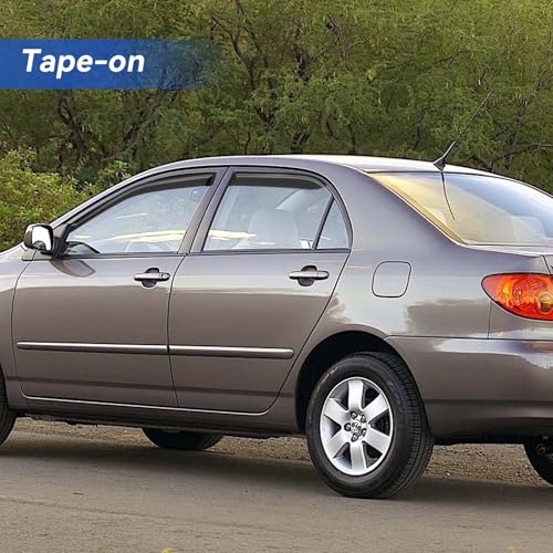 Image of Window Visors Rain Guards Shield for 1998-2002 Toyota Corolla Sedan, Out-Channel Window Vent Wind Deflectors Visors Shades for 98-02 Corolla