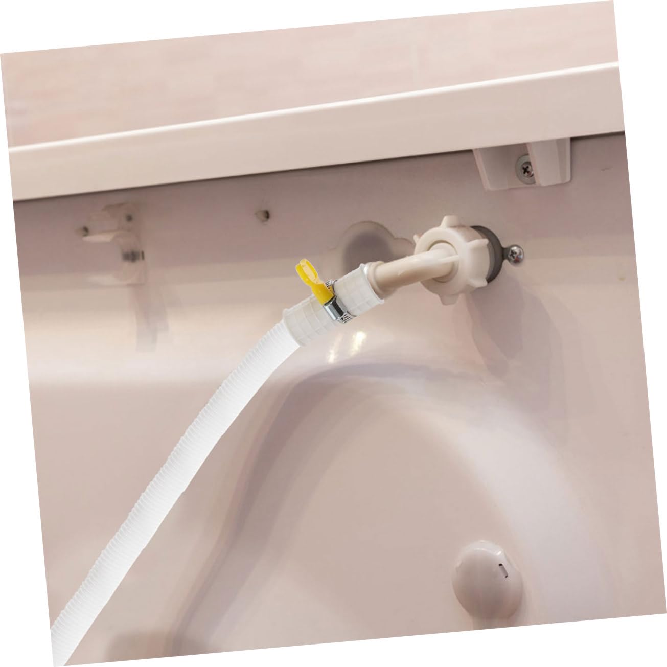 Homoyoyo Tubo Scarico Acqua Condizionatore Bianco in Pe con Fascetta in Acciaio Inossidabile per Installazione Facile e Fissaggio Sicuro Tubi per Unità Esterna Condizionata