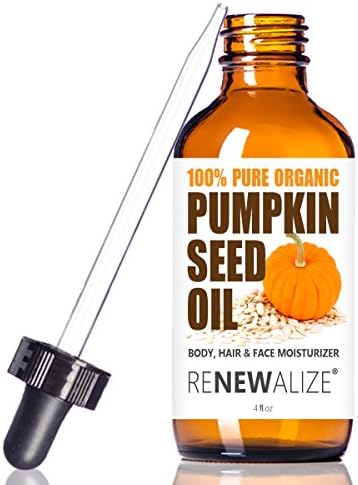 Renewalize ORGANIC PUMPKIN SEED OIL NATURAL FACE MOISTURIZER - Unrefined, Cold Pressed facial oils anti aging treatment for men and women | For Normal Combination and Mature Skin Types