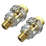 Größe von Druckluft Öler - 1/4 zoll Außen und Innengewinde, geeignet zum Anbau am Werkzeug oder zur Zwischenschaltung in die Druckluftleitung. Klein, leicht und tragbar, sehr leicht zu tragen.