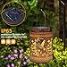Hummingbird Solar Lanterns Garden Decor Birthday Gifts for Women Mon Grandma Metal Hanging Solar Lights Waterproof Outdoor Decoration for Outside LED Lanterns for Yard Patio Lawn Pathway Landscape