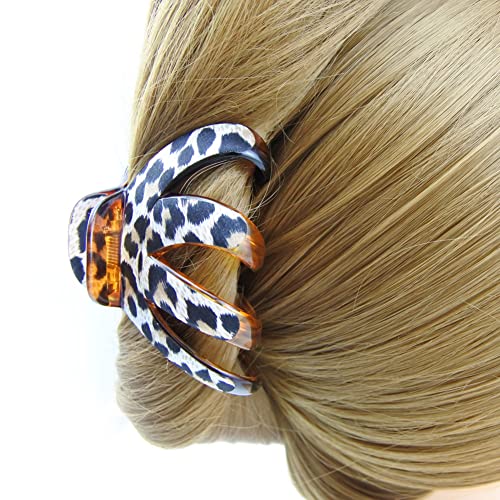Noble Beautiful Big Large Elegant Temperament Women Ponytail Holder Hair Claw Clip(D104)(Leopard) miniatura 6