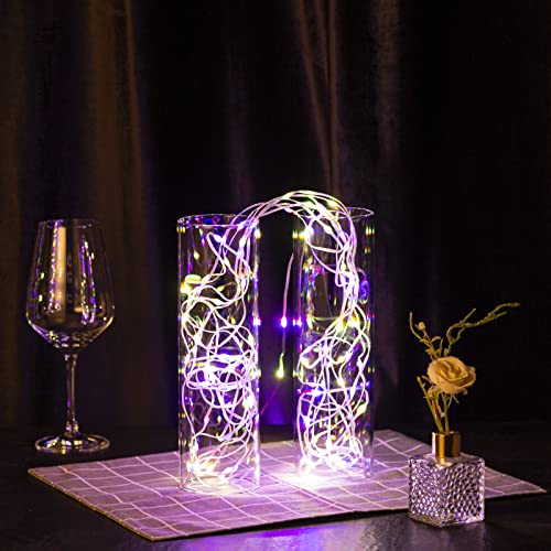 Elfcab 2Pcs Hurricane Candle Holder Diameter 3" W X 10" H Clear Glass Cylinder Candleholder Chimney Tube Open Ended Candle Shade #TOP6