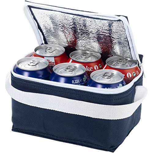 Bullet - Nevera Spectrum con capacidad para 6 latas (Paquete de 2) (20 x 12.5 x 14.5 cm) (Azul marino)