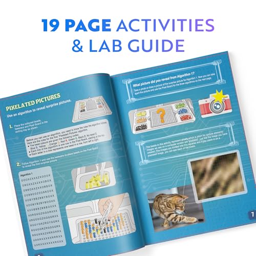 Playz My First Coding & Computer Science Kit - Learn About Binary Codes, Encryption, Algorithms & Pixelation Through Fun Puzzling Activities Without Using a Computer for Boys, Girls, Teenagers, Kids - Image 5