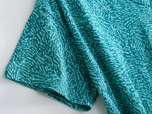 CHUNG Women Cotton Pajama Sets Sleepwear pjs Short Sleeve Shirt Capri Length Crop Pants Cute Vivid Print4