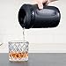 HyperChiller HC2 Patented Iced Coffee/Beverage Cooler, NEW, IMPROVED,STRONGER AND MORE DURABLE! Ready in One Minute, Reusable for Iced Tea, Wine, Spirits, Alcohol, Juice, 12.5 Oz, Black