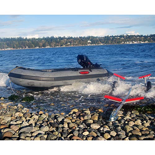 Seamax New Heavy Duty Ocean320 10.5Ft Inflatable Boat With Aluminum Floor, V Bottom (Dark Grey) #TOP5