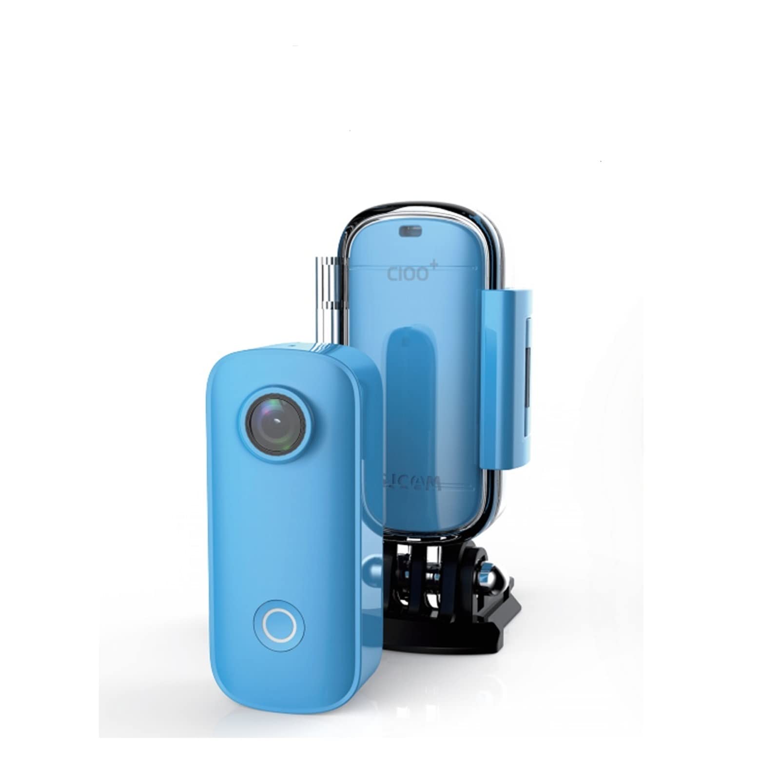 Action Cam, Mini Thumb Camera 1080P30FPS / 4K30FPS H.265 12MP 2.4G 30M Custodia Impermeabile Action Sport Videocamera DV,All'aperto, Sport, Video(C100 ADD 32GB,Oranje)