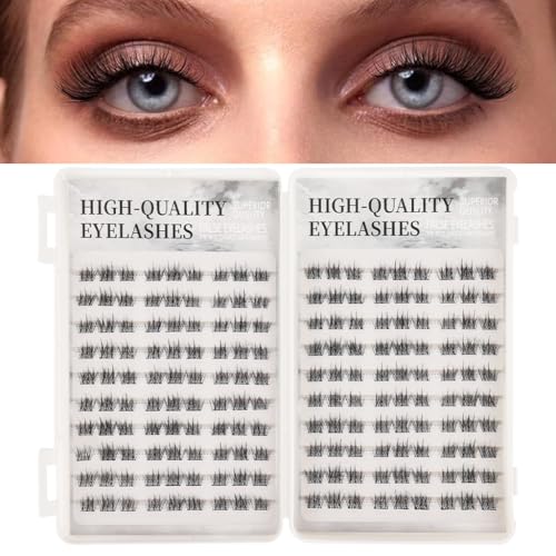 Image of MAYCREATE 180pcs Self Adhesive Eyelashes Fake Eye Lashes for Women, Natural Lash Clusters Eyelash Extensions Invisible Band Individual Lashes C-Curly DIY Lash Extension Kit