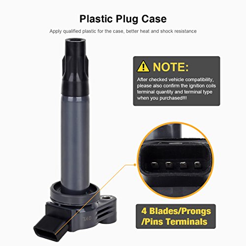 Qyl Pack Of 6Pcs Ignition Coils Compatible With Camry Highlander Solara Es330 Rx330 Rx400H #Uf430 9091902246 610-58657 #TOP2