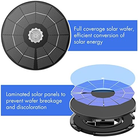 AISITIN 3.5W Solar Fountain Pump with Telescopic Folding Stand,DIY Feature — view 6