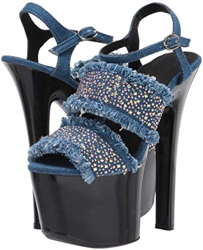 Ellie Shoes Women's Stiletto Sandal Heeled, Blue, 6 | Image 6