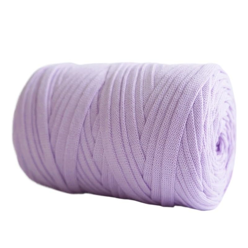 Bolsa tejida a mano de 250 g y 6 mm for mujer, hilo de ganchillo de color suave y grueso, for sofá, cojín, bolso de mano(Light purple)
