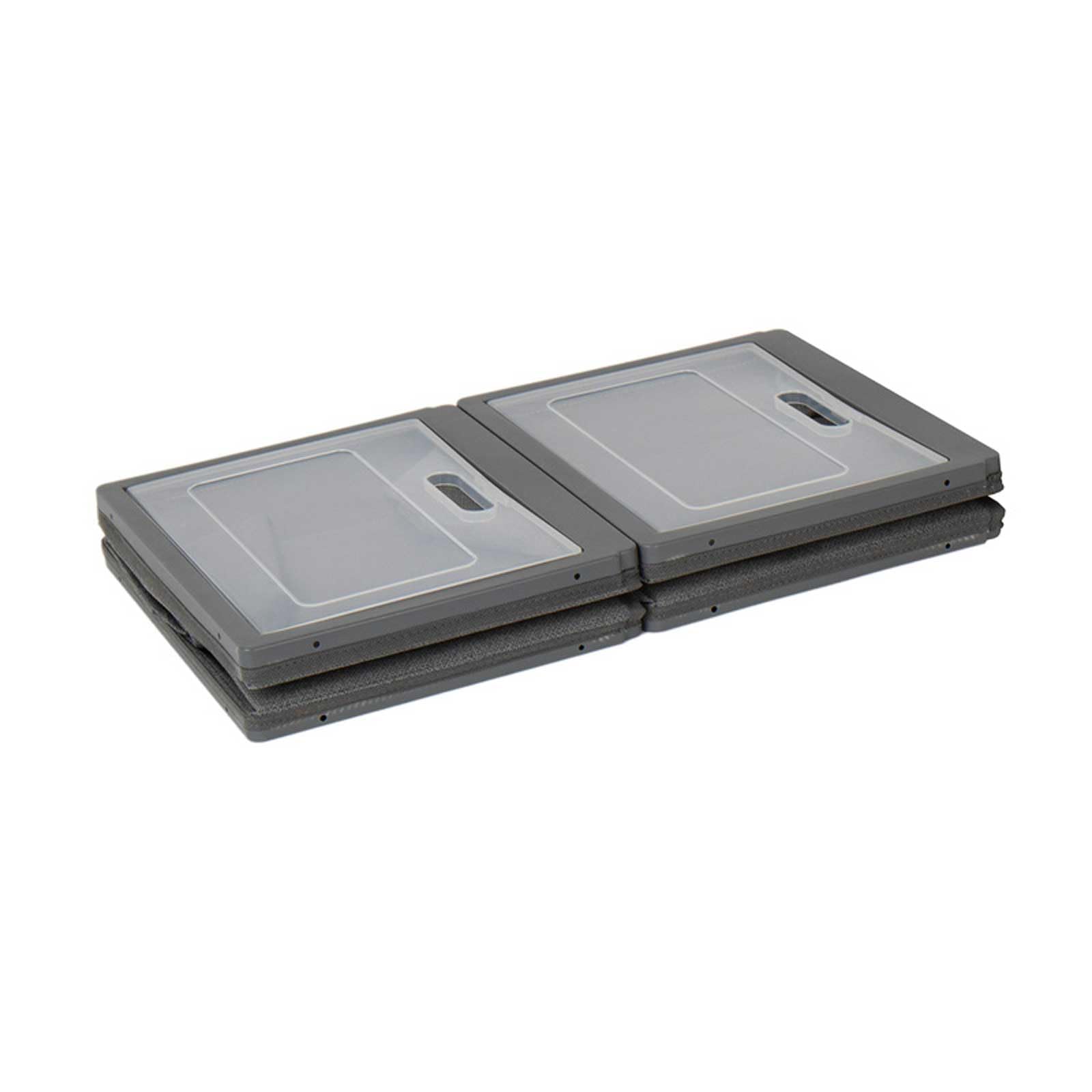 Armario plegable para camping con 2 compartimentos (30 x 40 x 50 cm), color gris