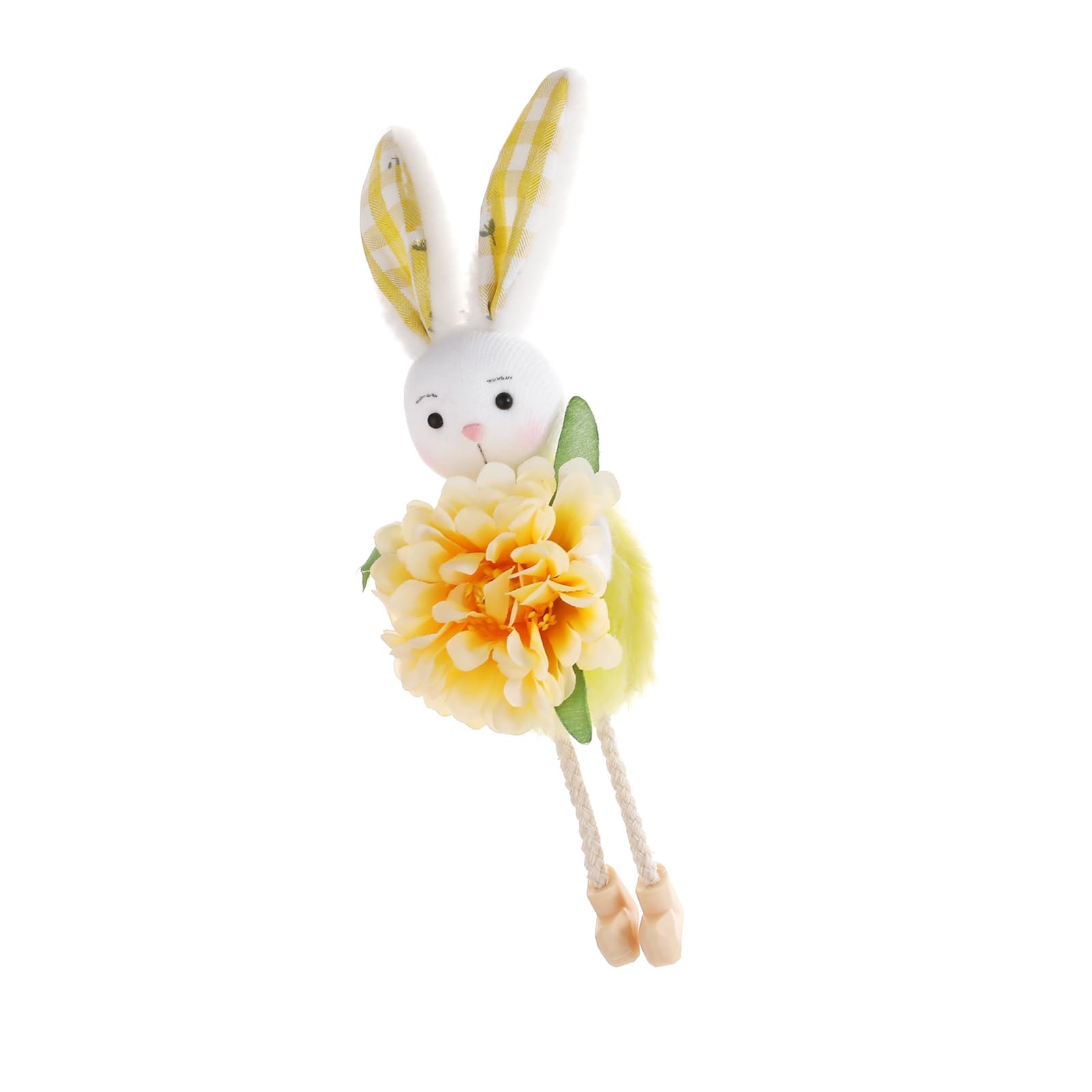 NEWFT Easter Hare Figurine Ornament Colorful Hare Doll Hanging Decoration for Living Room Bedroom Window Balconies Garden