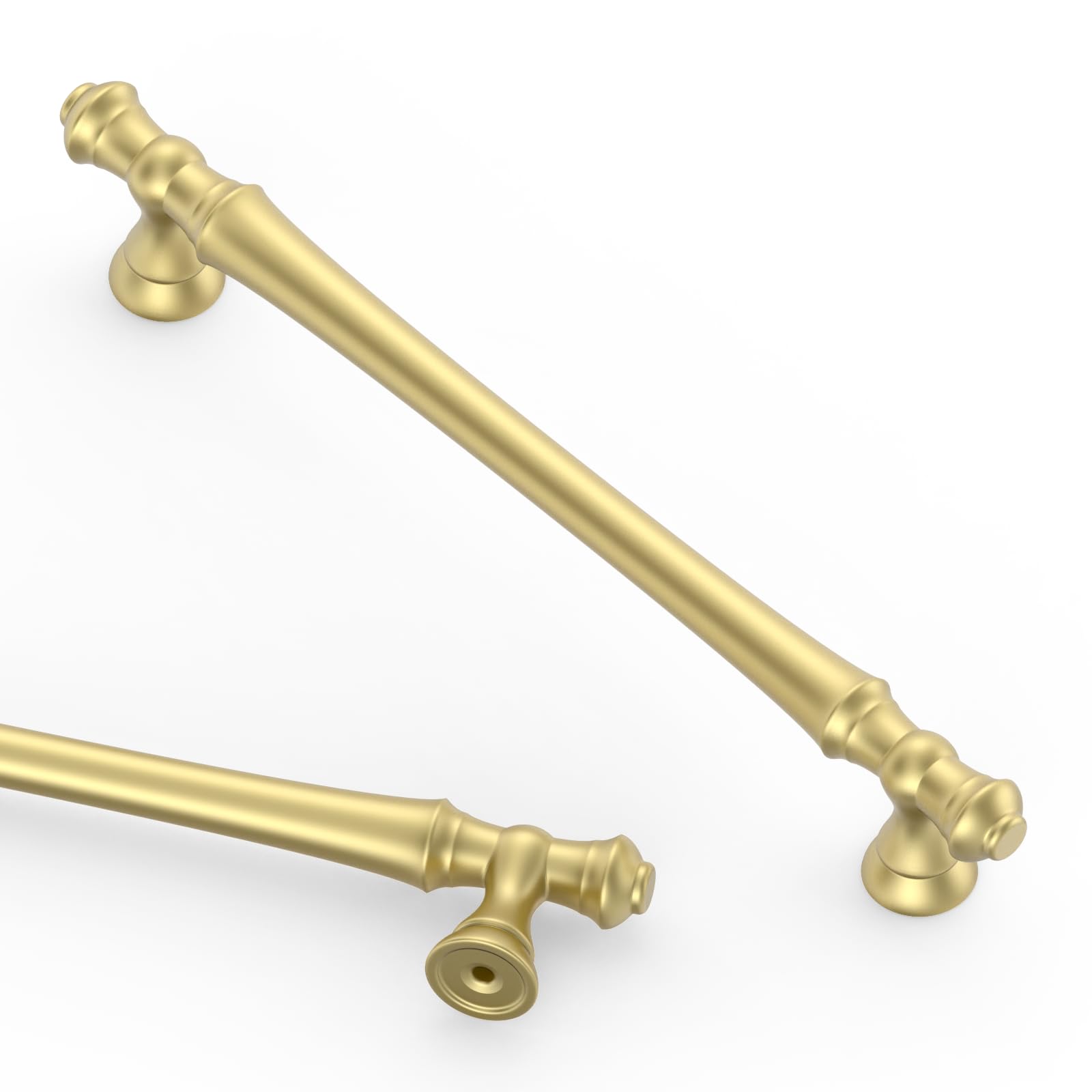 Asidrama 10 Pack 5 Inch(128mm) Brushed Brass Kitchen Cabinet Handles, Gold Cabinet Pulls Kitchen Cabinet Hardware for Cupboard Drawer Handles Dresser Pulls — view 47
