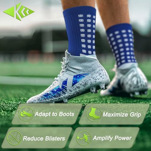 Image of Anti Slip Soccer Grip Socks, 117 Silicone Dots Non Skid Football Socks