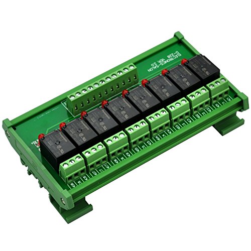 Electronics-Salon Din Rail Mount 8 Spdt Power Relay Interface Module. (Operating Voltage: Dc 5V) #TOP29