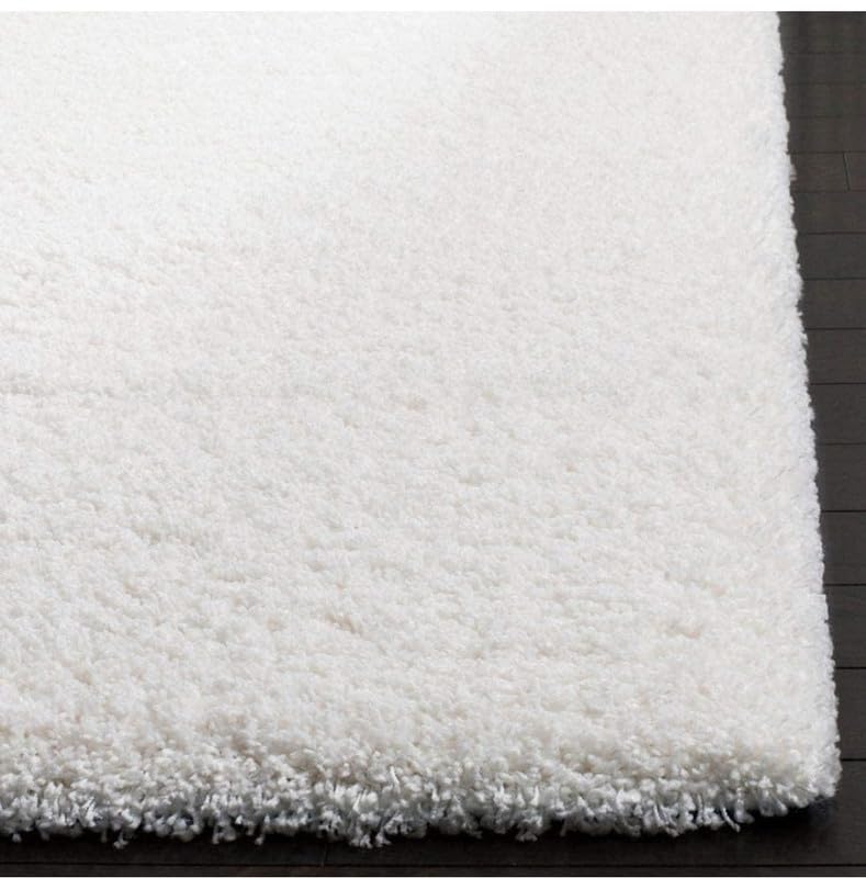 Image of Polyester Fluffy Fur Rugs & Modern Shaggy Floor Carpets for Living Room,Sofa Area,Hall,Kids Room,Guest Room | Elegent Bedside Runners for Besdroom(5X8 Feet White)