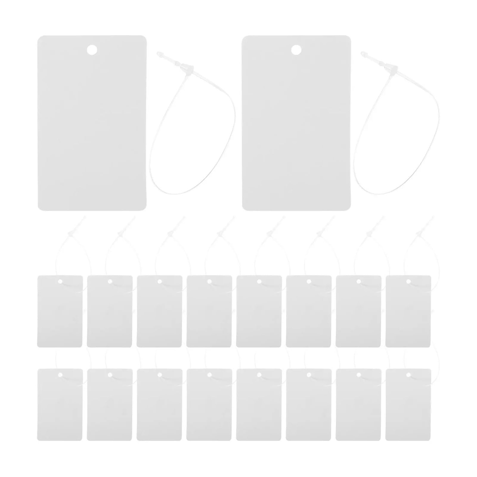 Lot de 1000 étiquettes de prix vierges en plastique avec ficelle pour vêtements, vente au détail, étiquettes résistantes à l'usure, faciles à afficher