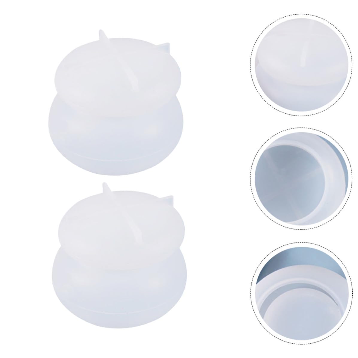 Cabilock 10 Unidades Molde de Silicona para Tarro de Colorete DIY | Blanco, Fácil de Desmoldar y Limpiar, para Principiantes y Expertos en Artesanía Creativa