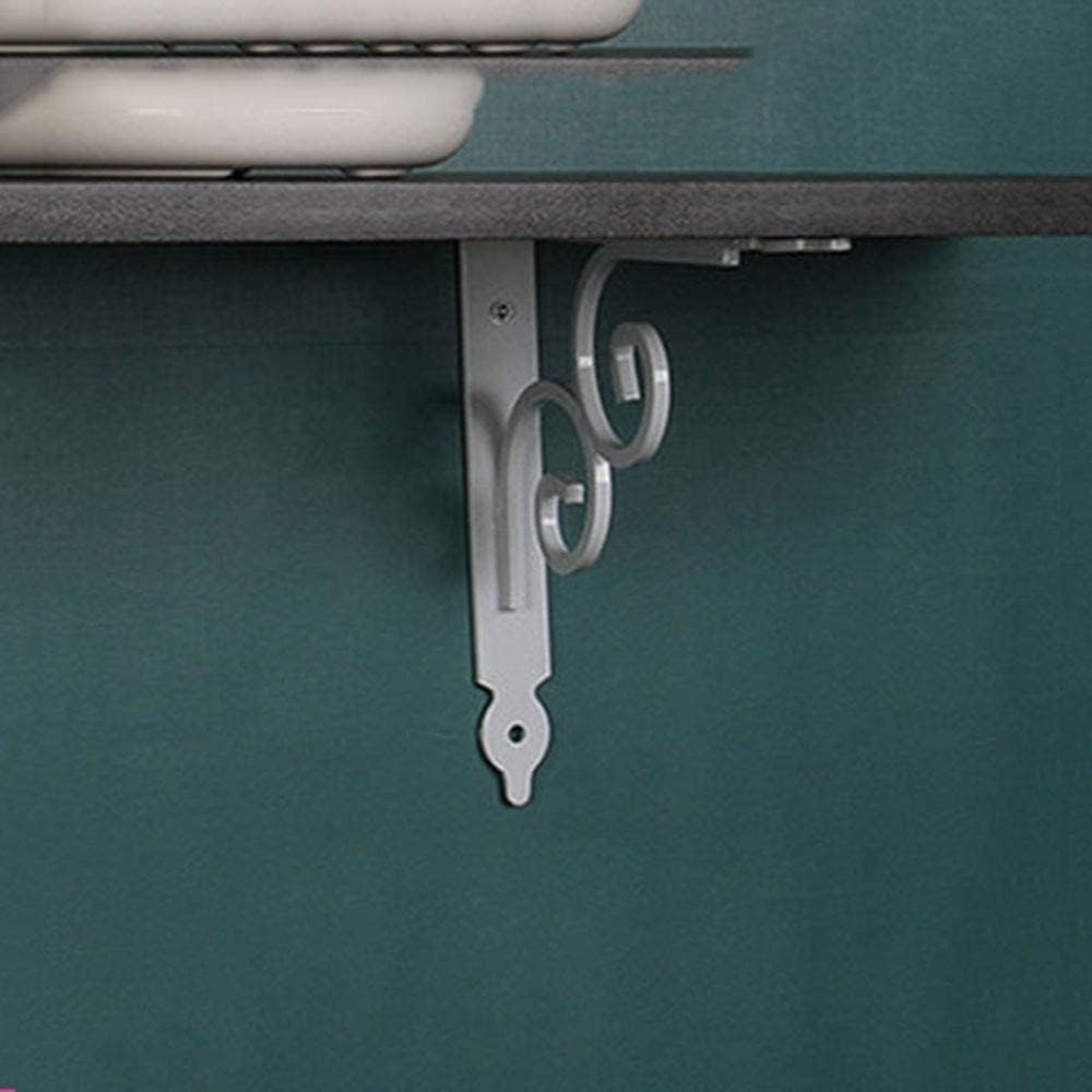 Triangle Board Shelf BracketsTriangle Bracket Bracket Wall Load-Bearing Support Right Angle Iron Fixed partition Bracket Shelf Shelf Triangle Support Wall Hanger Household Triangle Rack (Color : Wit