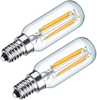 SES Lot de 2 ampoules LED pour hotte de cuisinière Blanc froid 6000 K 40 W Ampoule à filament tubulaire E14 LED pour réfrigérateur congélateur/micro-ondes/hotte (Non compatible avec variateur)