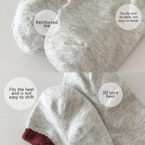 Image of Women's Pure Cotton Ankle Socks, Comfortable & Odor-Resistant, Sweat-Wicking with Seamless Toe, 5-Pack