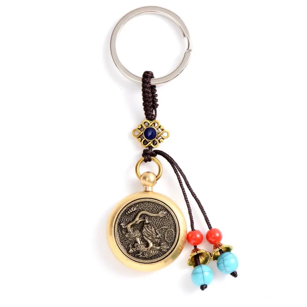 portachiavi, Portachiavi for auto cinese Good Luck Fengshui Metal Spinner