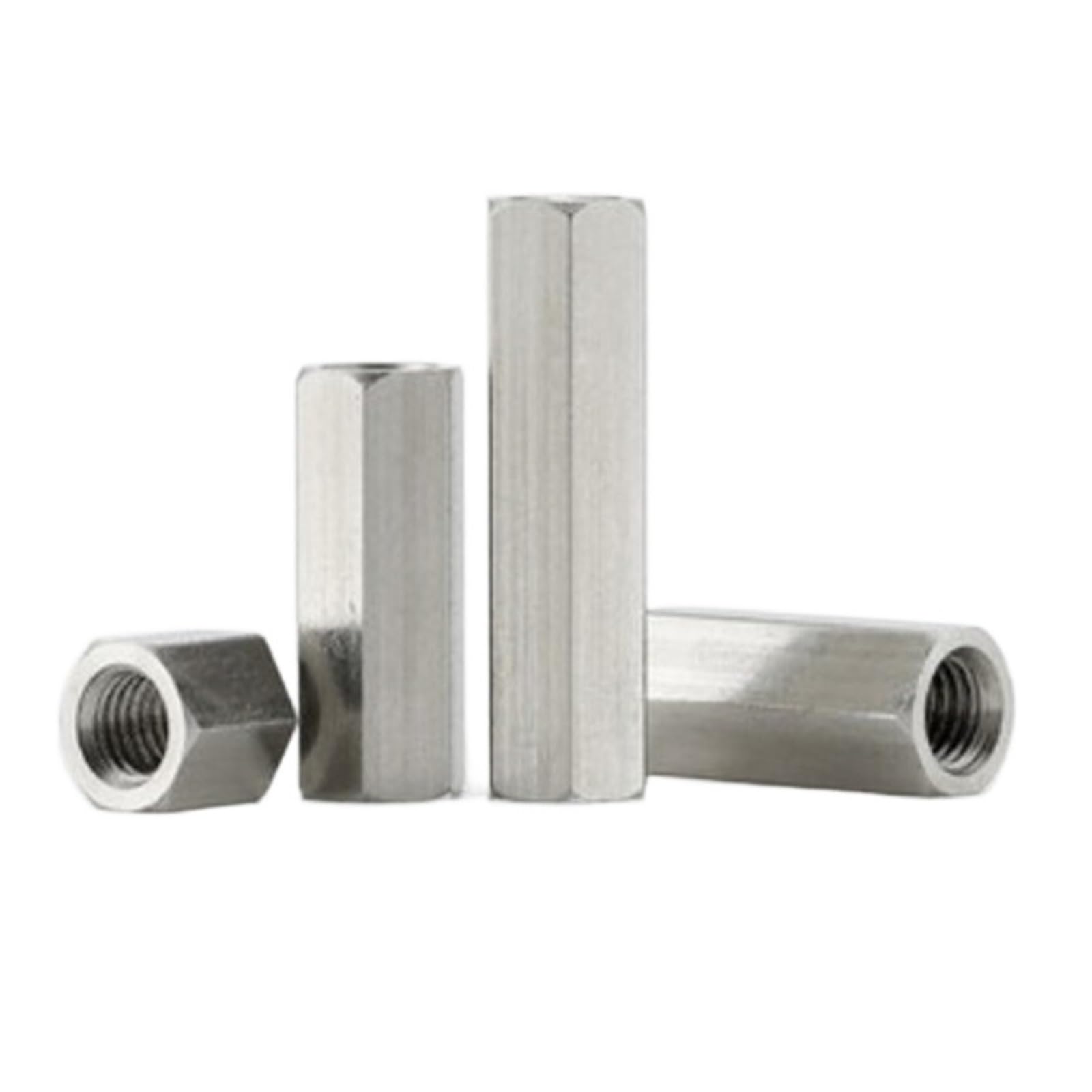 AMZBNEIDI Hex Coupling Nuts Fasteners, 304 Stainless Steel M2-M10 Hex Standoff Nuts 6-50mm Lengths(Length 30mm-M2 5pcs)